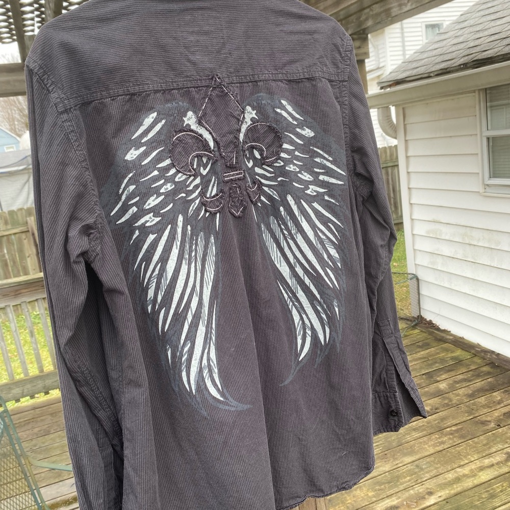 BKE. Mall Goth Harajuku Grunge Button-Up Shirt